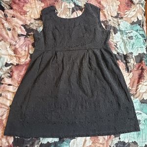 Torrid Black Textured Floral Dress